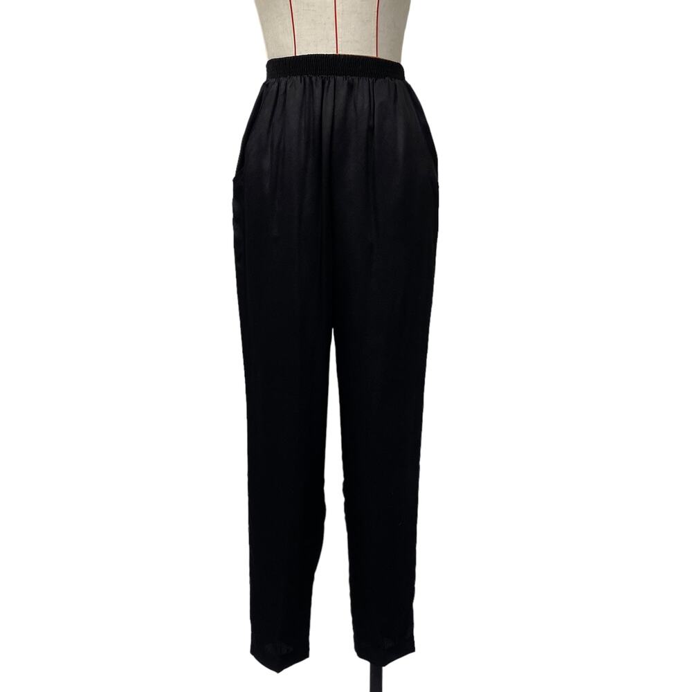 Vintage Teddi Sport Womens Size S Black Elastic Waist Pants